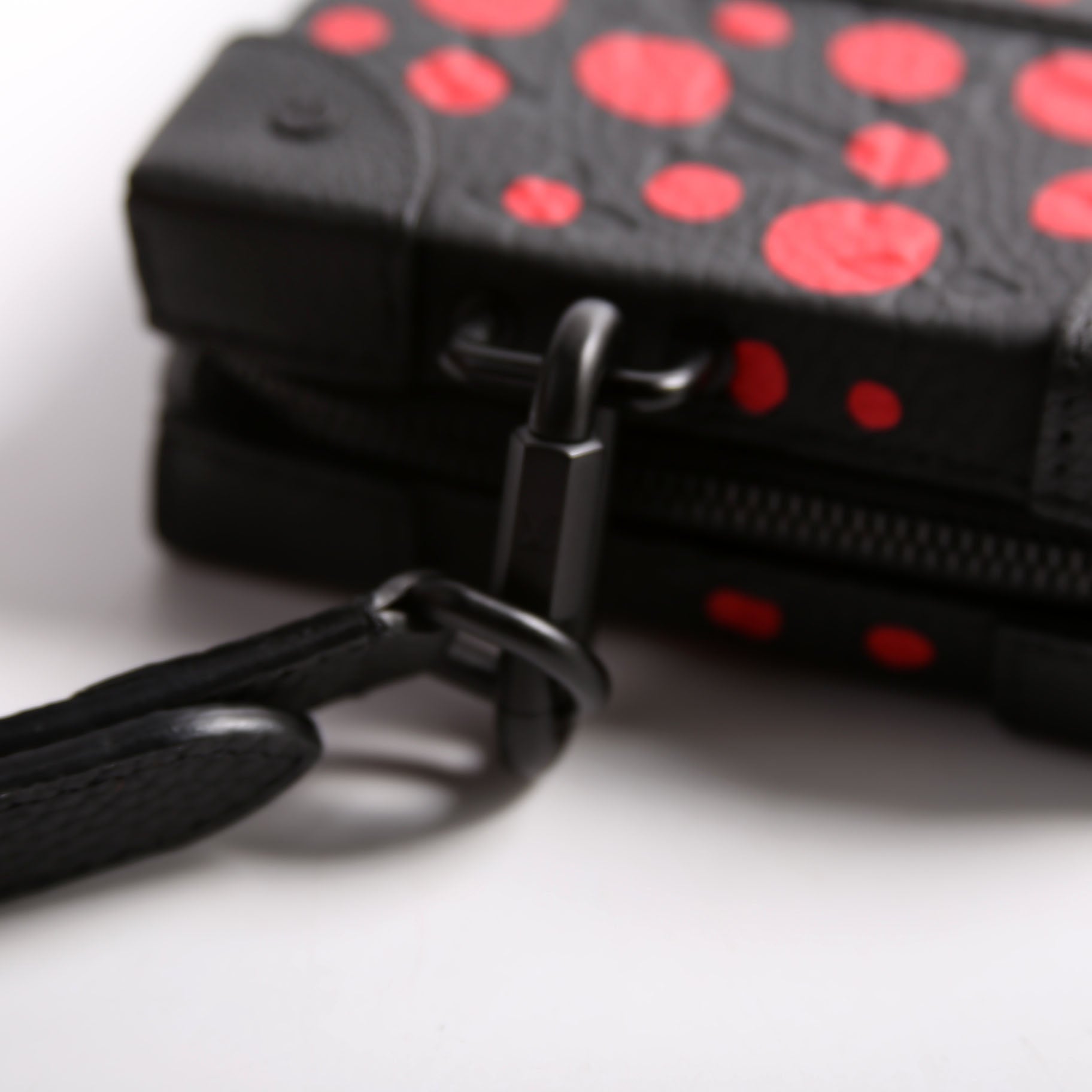 LV x YK Soft Trunk Wallet Taurillon Monogram Dots Black/Red