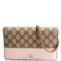 790060 GG Supreme BI Color Wallet On Chain Pink/Light Blue/Beige