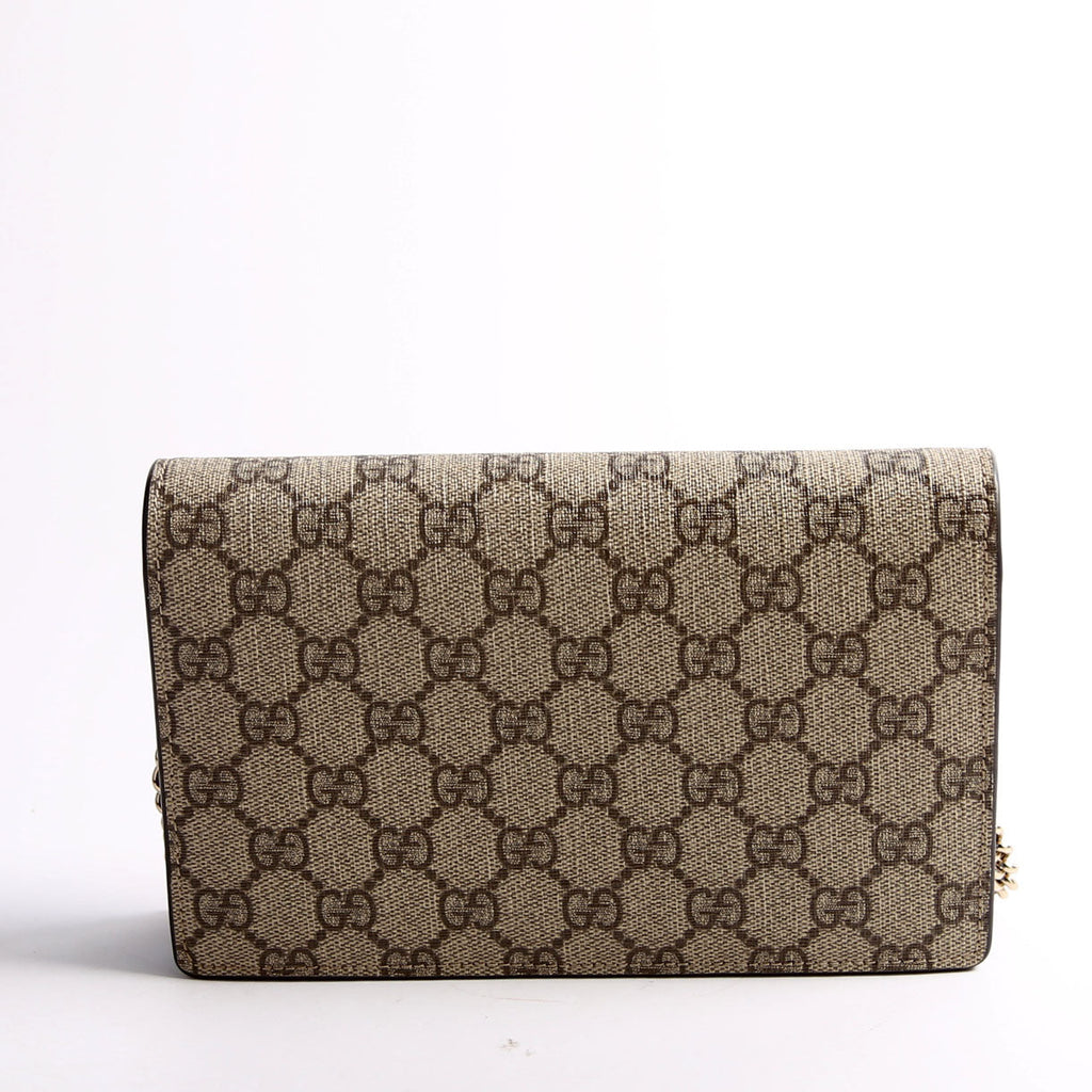 790060 GG Supreme BI Color Wallet On Chain Pink/Light Blue/Beige