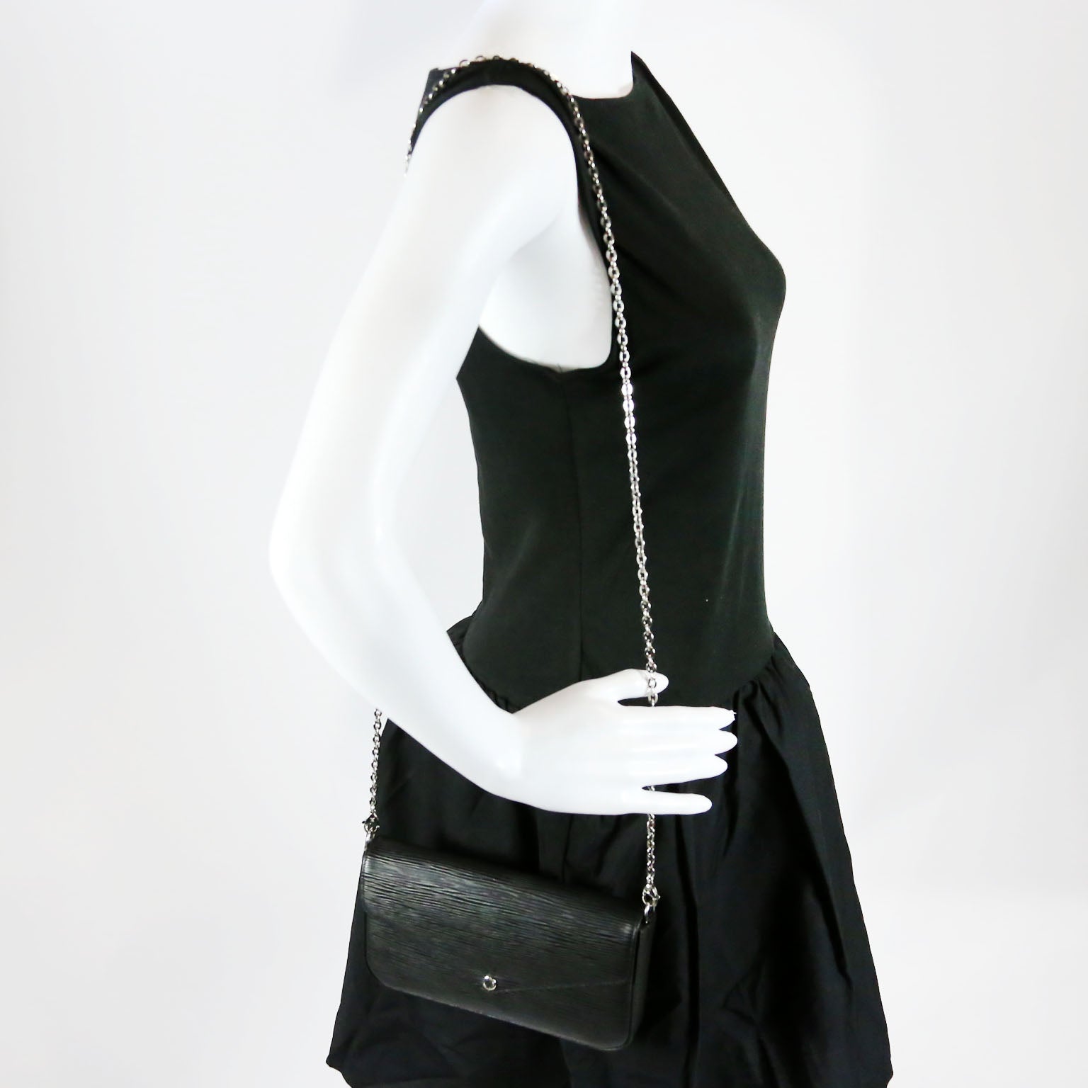 Pochette Felice Epi Black/Silver