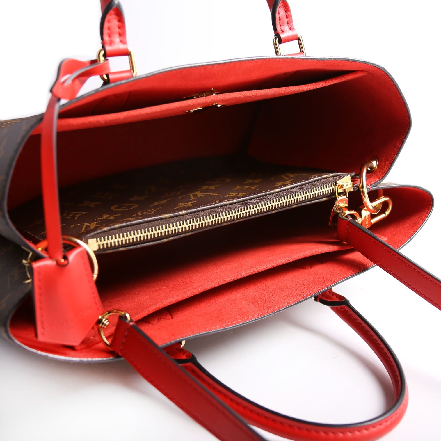 Flower Tote Monogram Red