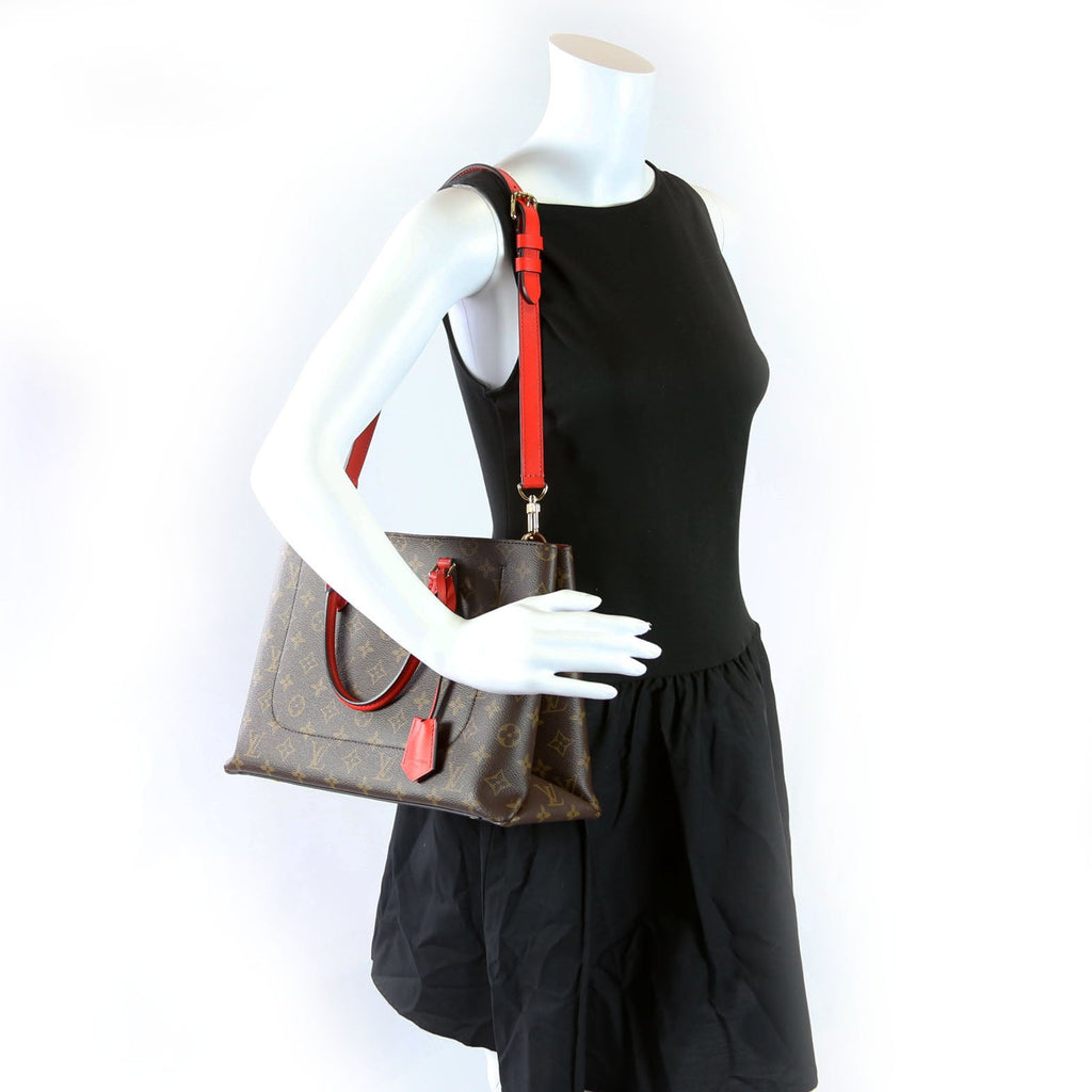 Flower Tote Monogram Red