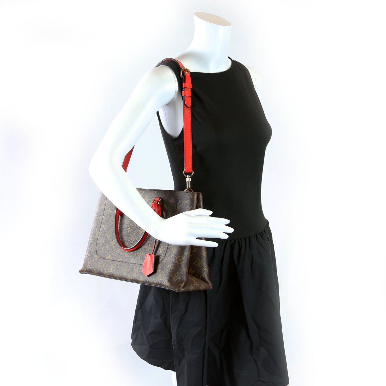Flower Tote Monogram Red