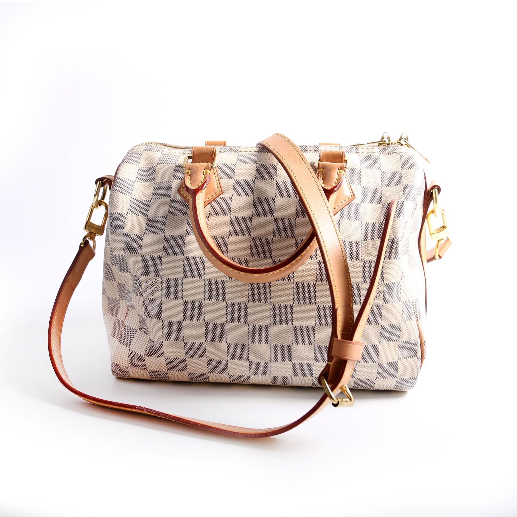 Speedy 25 Bandouliere Damier Azur