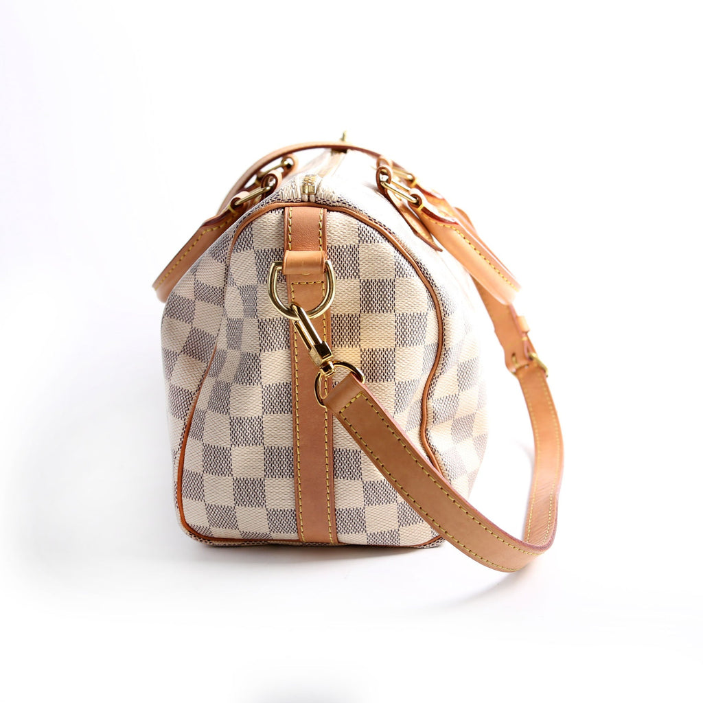 Speedy 25 Bandouliere Damier Azur