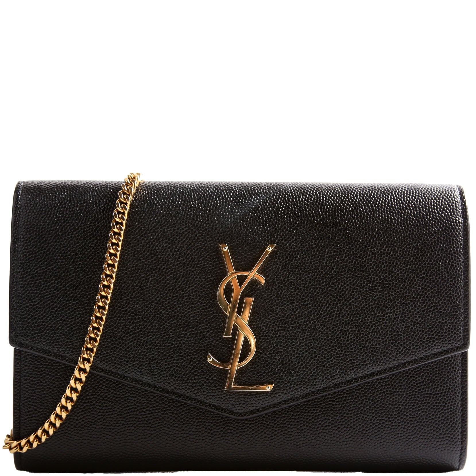 Uptown Chain Wallet Grain 607788 Black