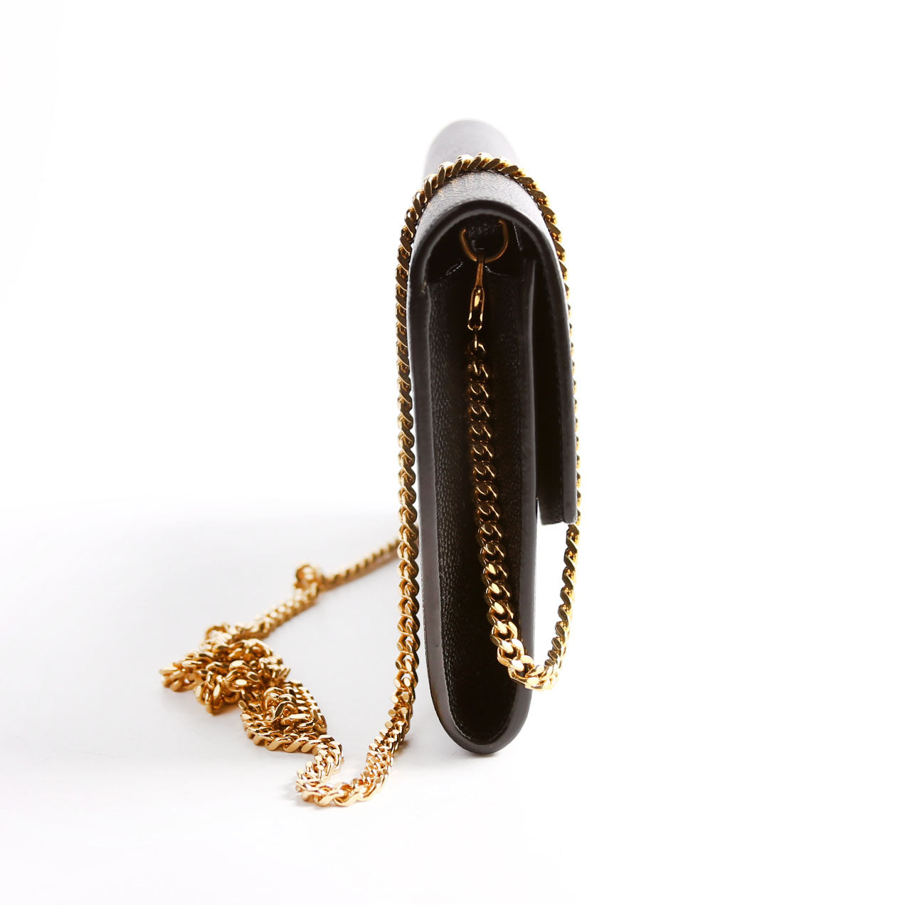 Uptown Chain Wallet Grain 607788 Black