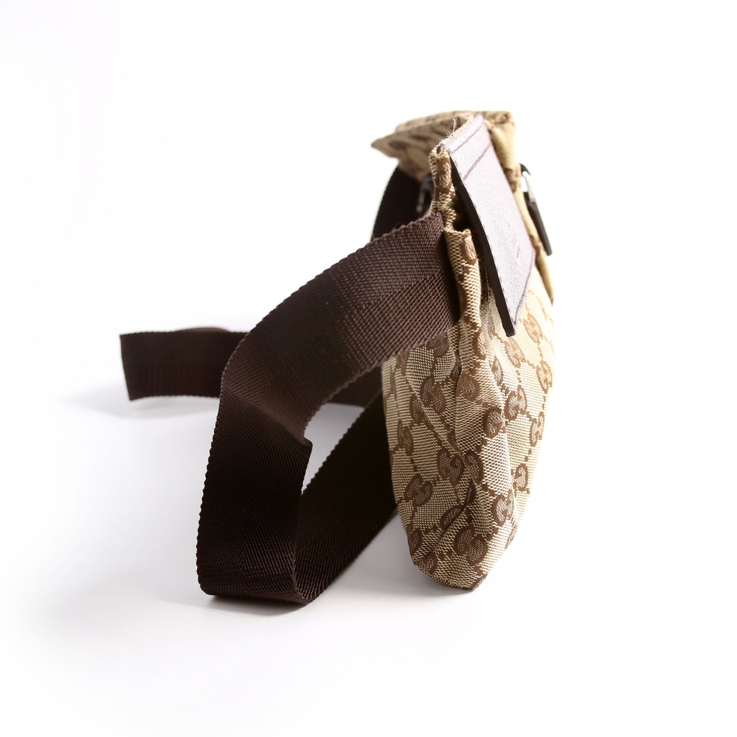 28566 GG Canvas Waist Bag Brown