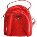 1BZ066 Quilted Nylon Mini Backpack Red