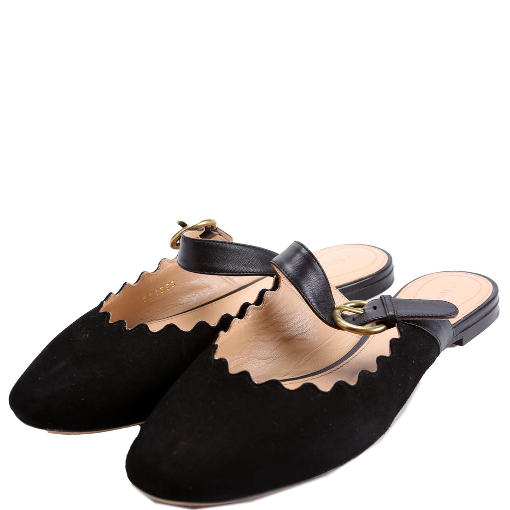Lauren Mules Size 39 Black