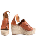 Espadrille Wedges Size 39 Brown