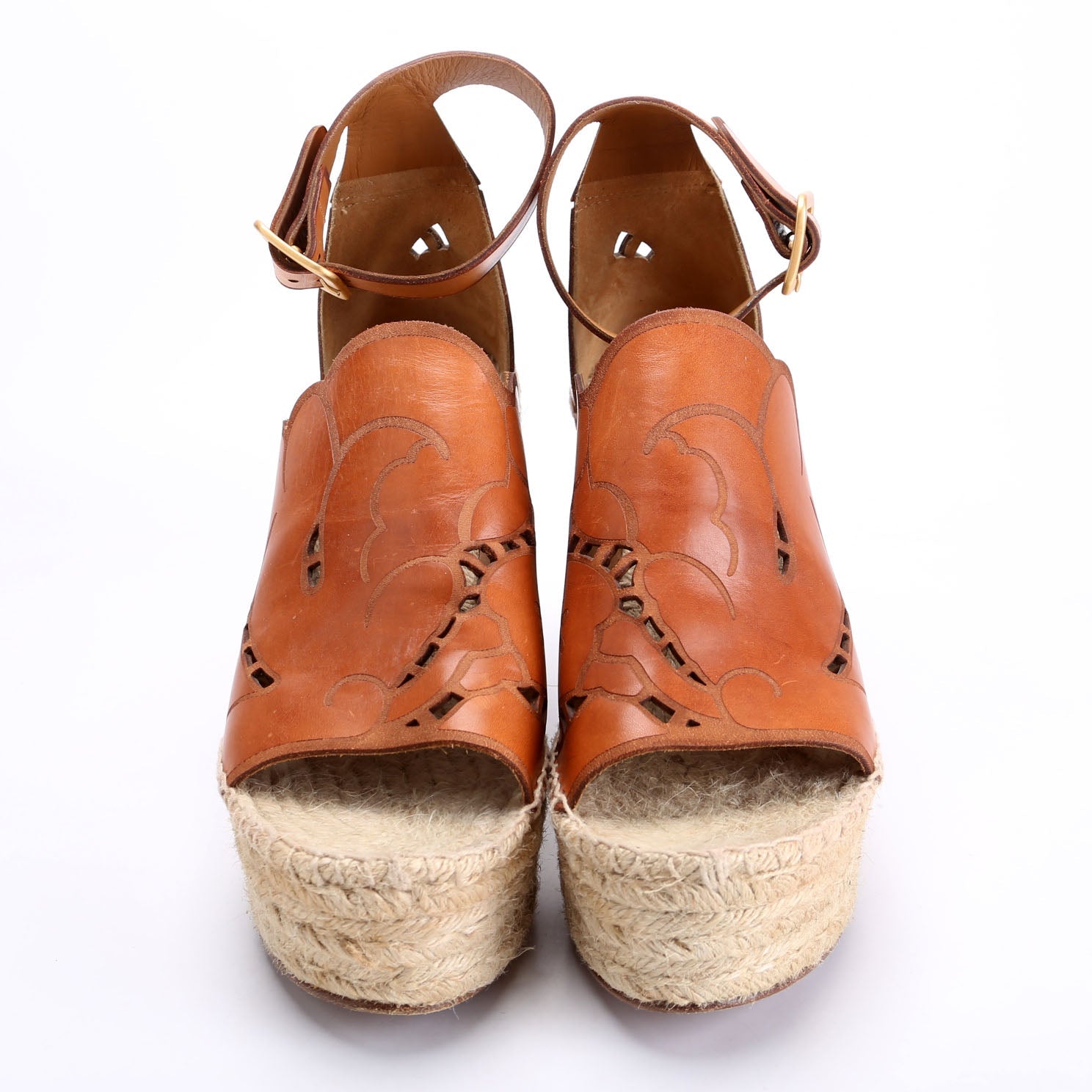 Espadrille Wedges Size 39 Brown