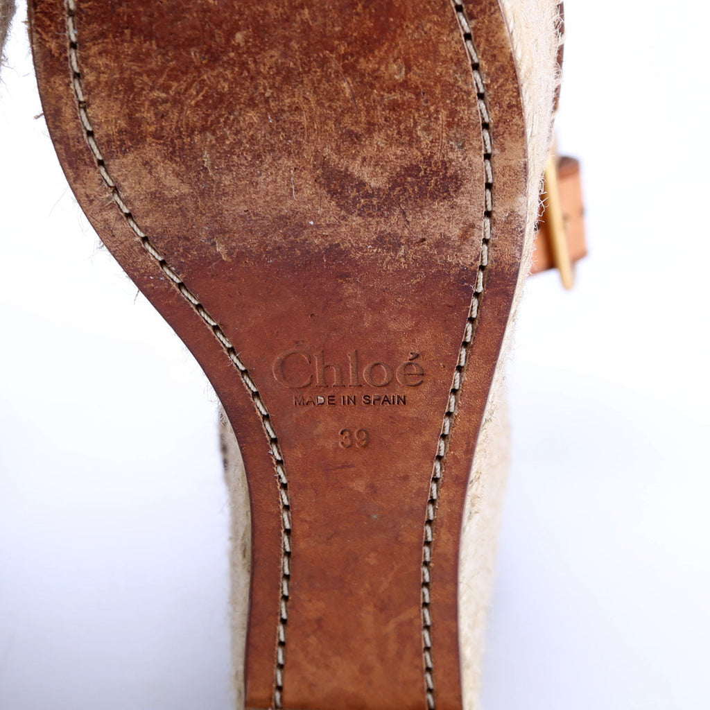 Espadrille Wedges Size 39 Brown