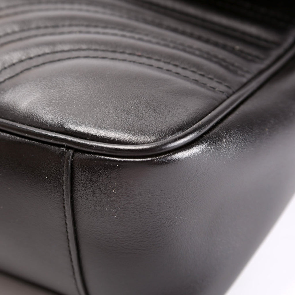 443496 Marmont Leather Shoulder Medium Black