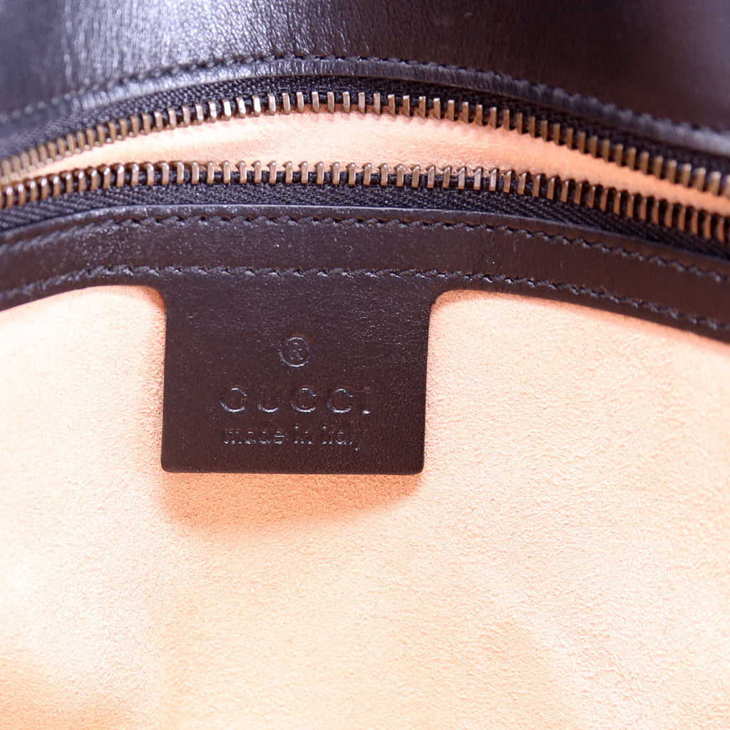 443496 Marmont Leather Shoulder Medium Black