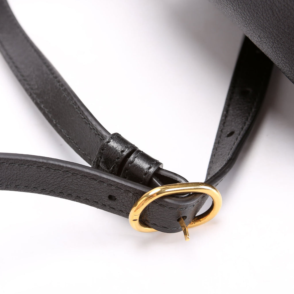746124 Diana Bamboo Shoulder Bag Medium Black