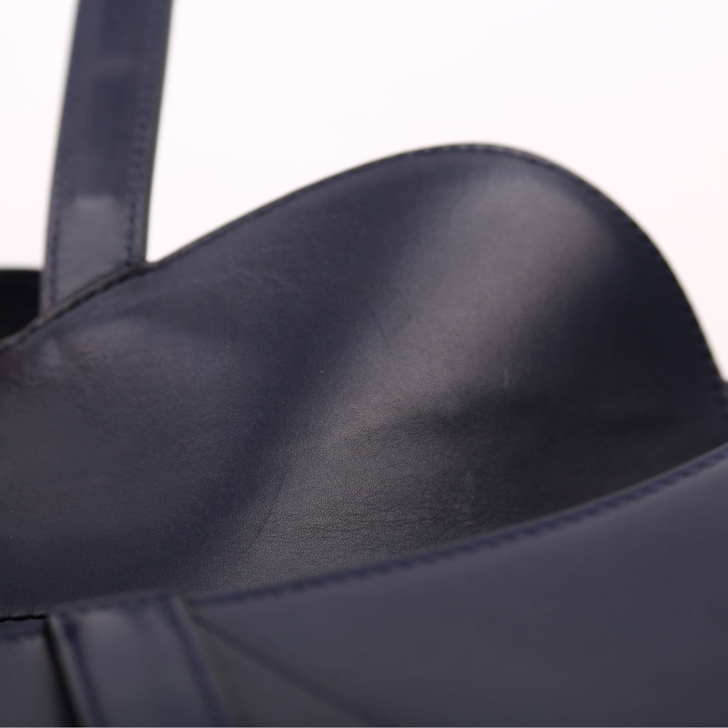 Dior Saddle Bag Leather Navy Blue