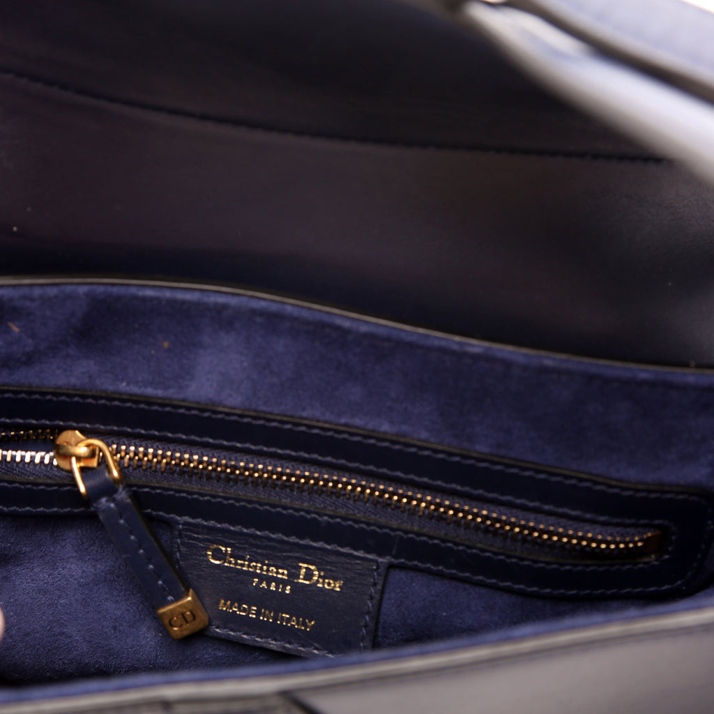 Dior Saddle Bag Leather Navy Blue