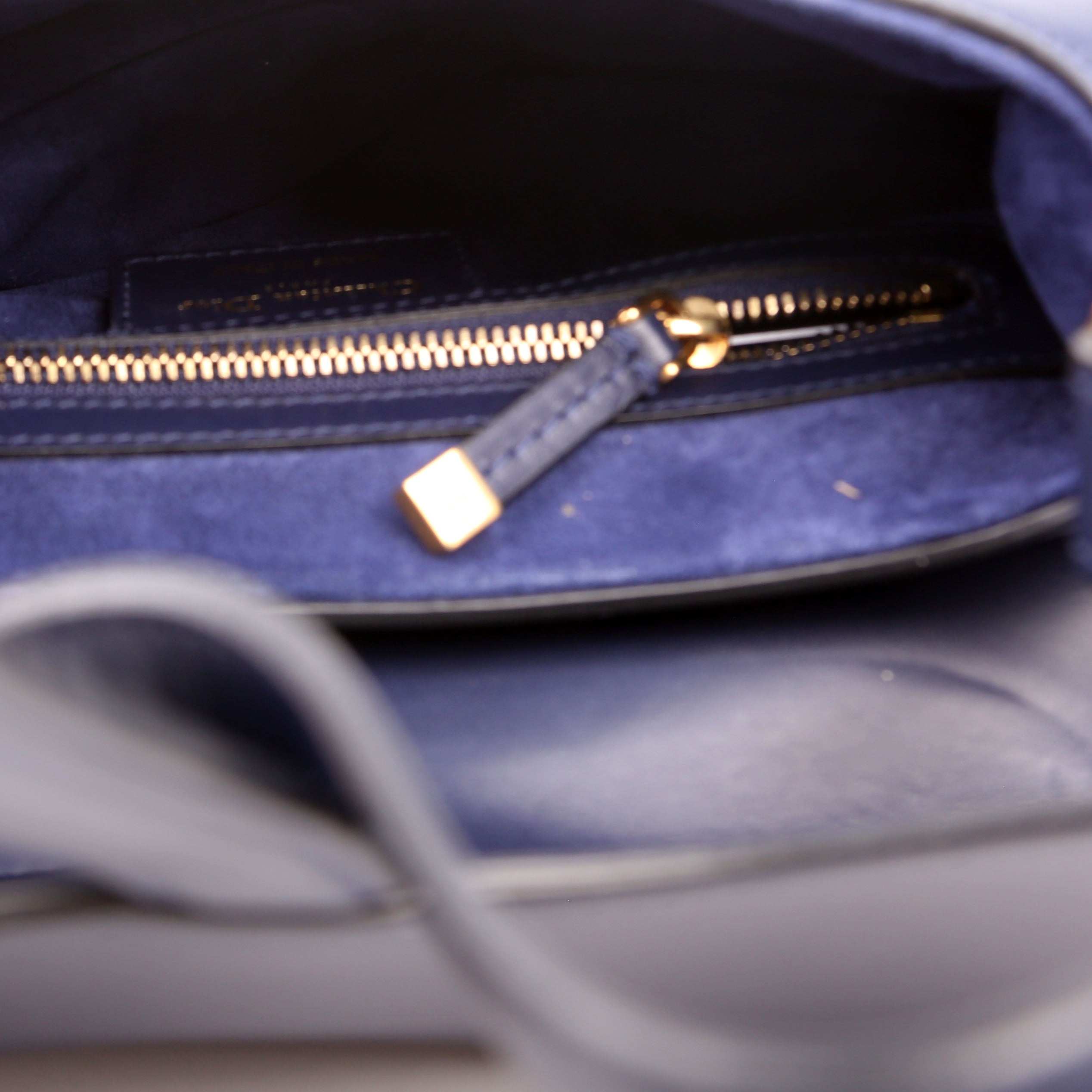 Dior Saddle Bag Leather Navy Blue