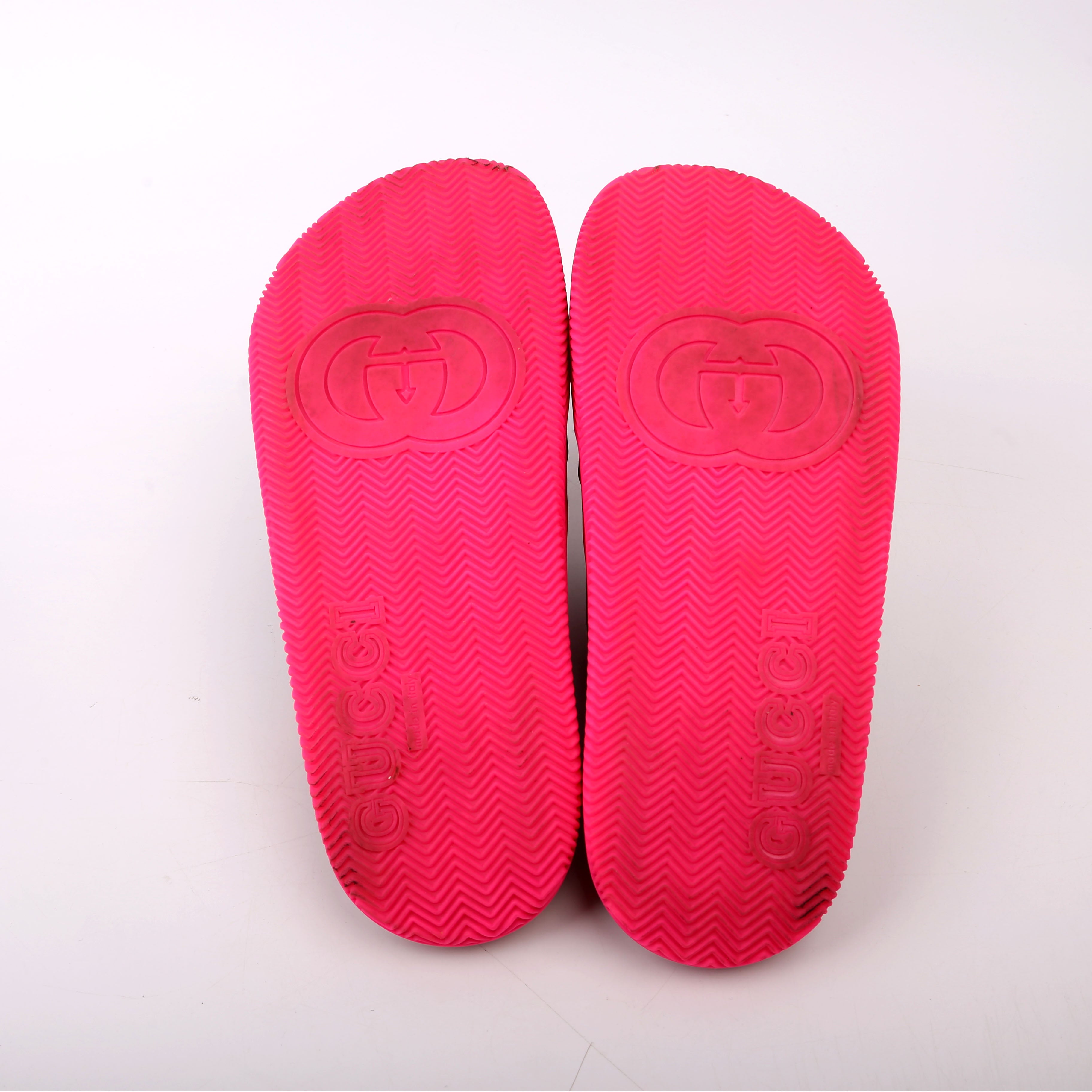 Gucci Criss Cross Rubber Slides Size 39 Red/Green