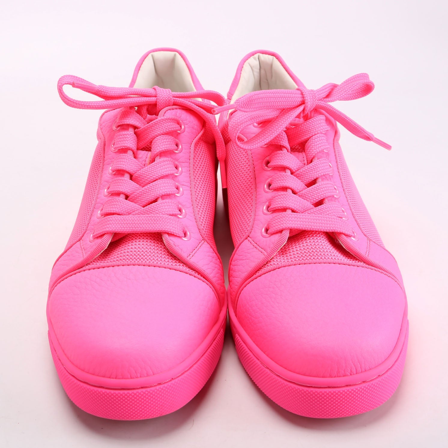 Vieira Mesh/ Leather Flat Sneakers Neon Pink Size 38.5