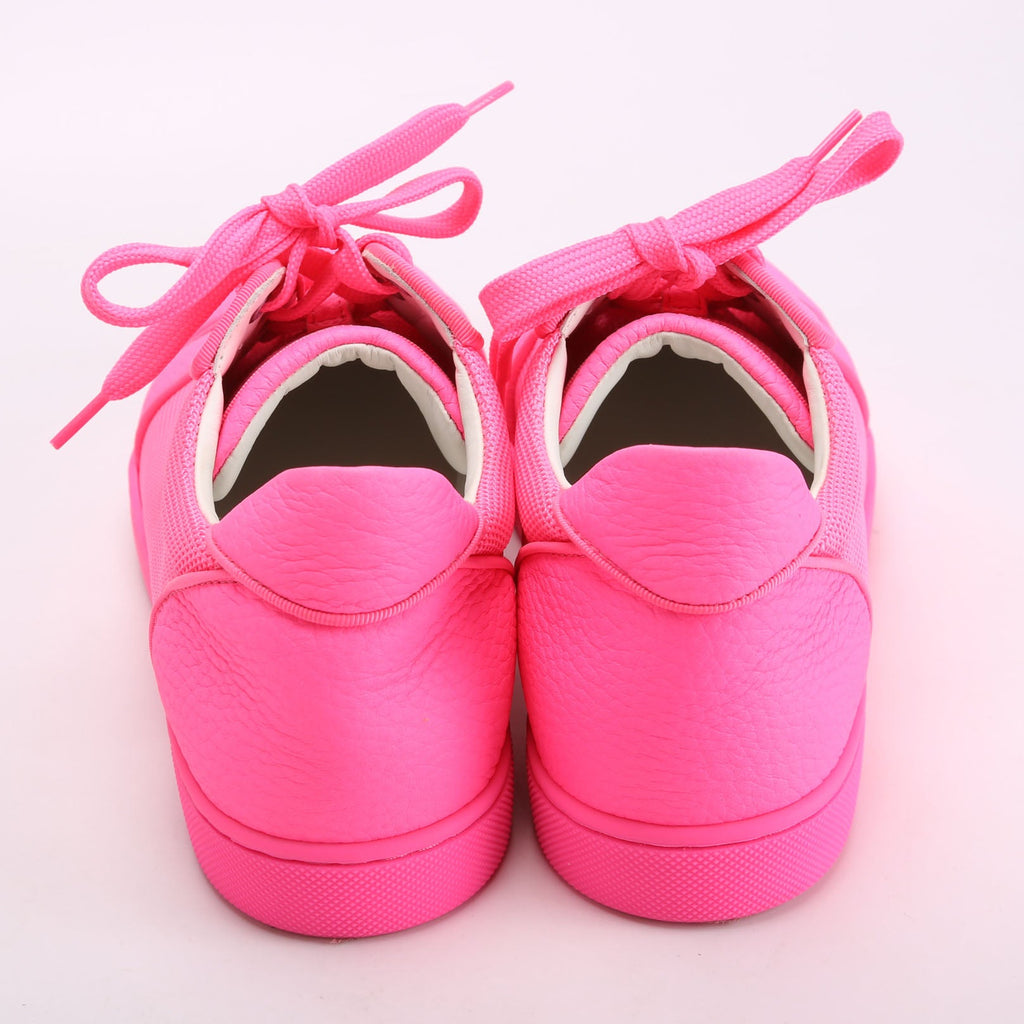Vieira Mesh/ Leather Flat Sneakers Neon Pink Size 38.5