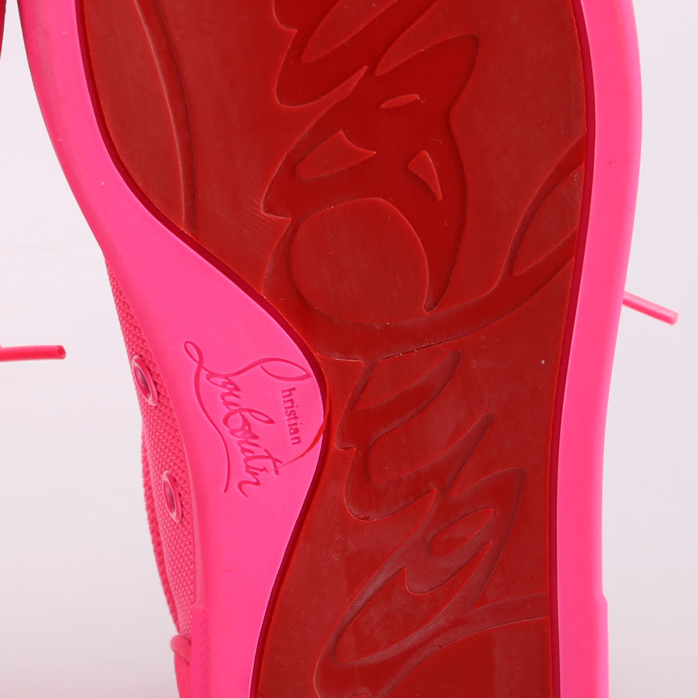 Vieira Mesh/ Leather Flat Sneakers Neon Pink Size 38.5