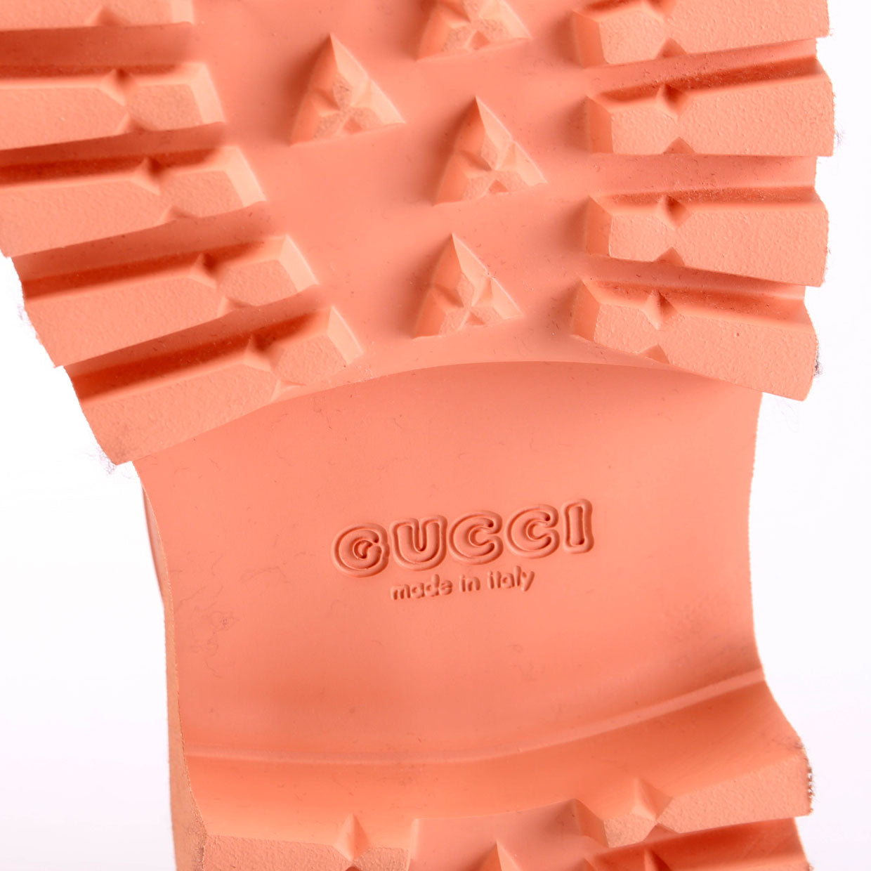 GG Rubber Lug Sole Platform Sandals Size 42 Pink