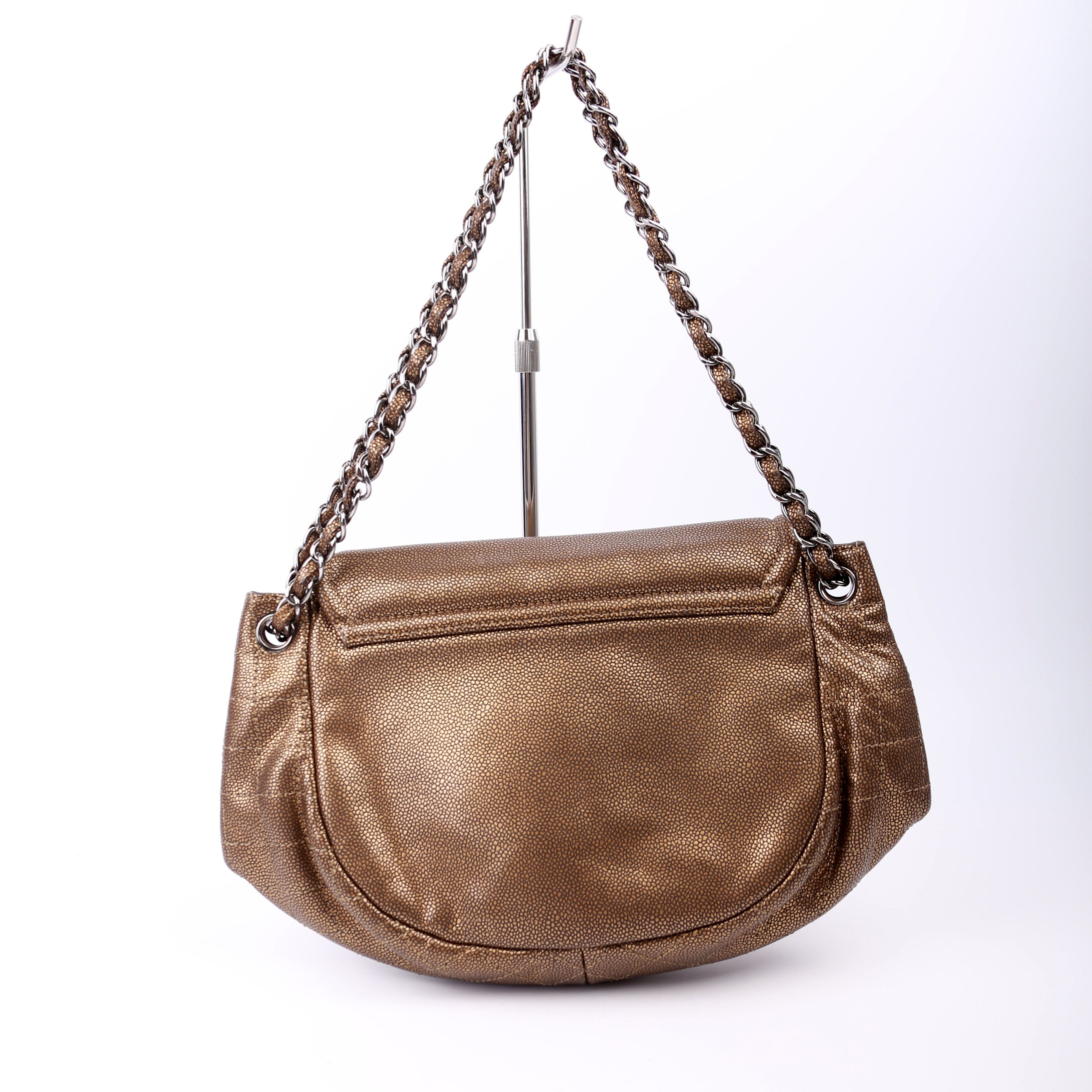 Half Moon Flap Caviar 12M Gold