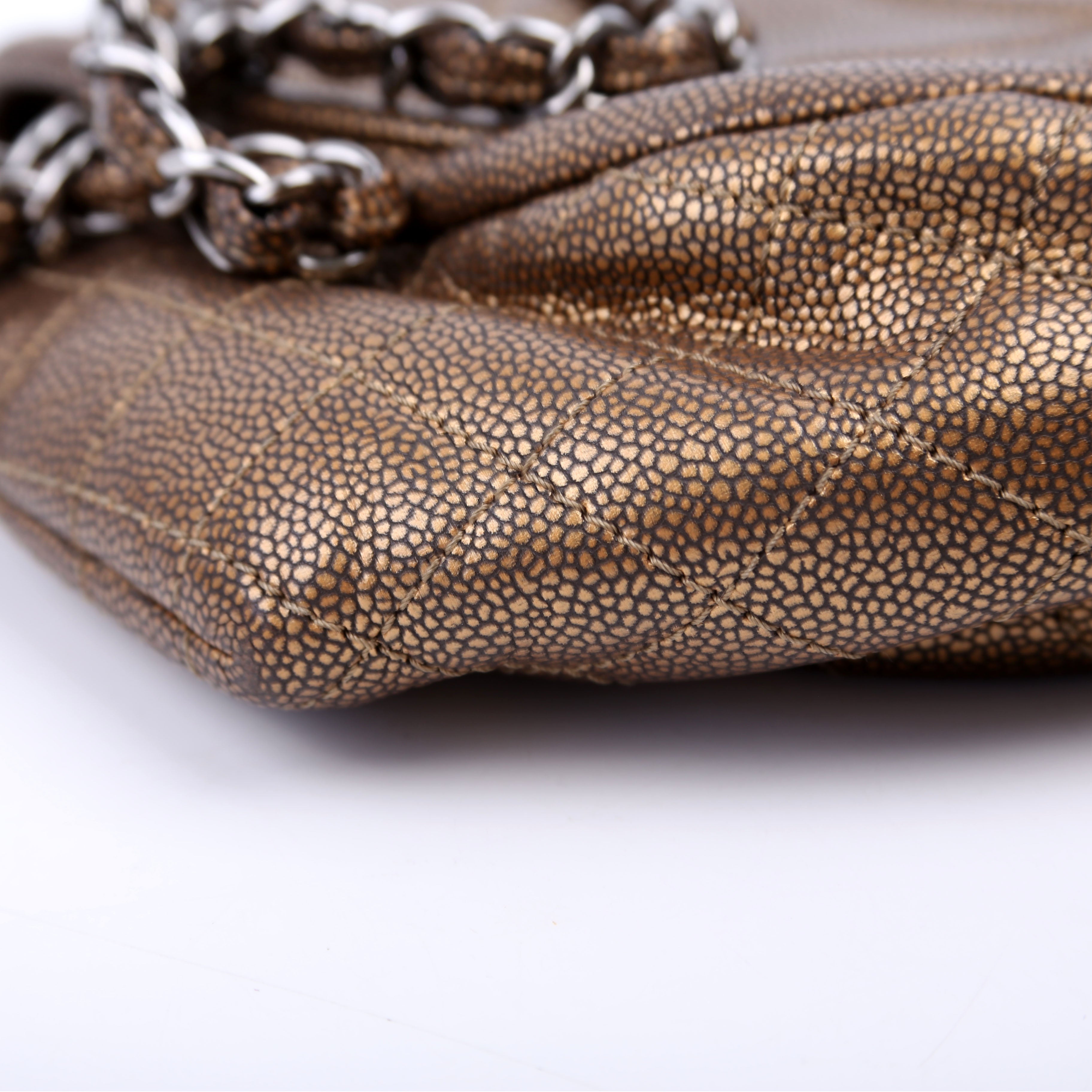 Half Moon Flap Caviar 12M Gold