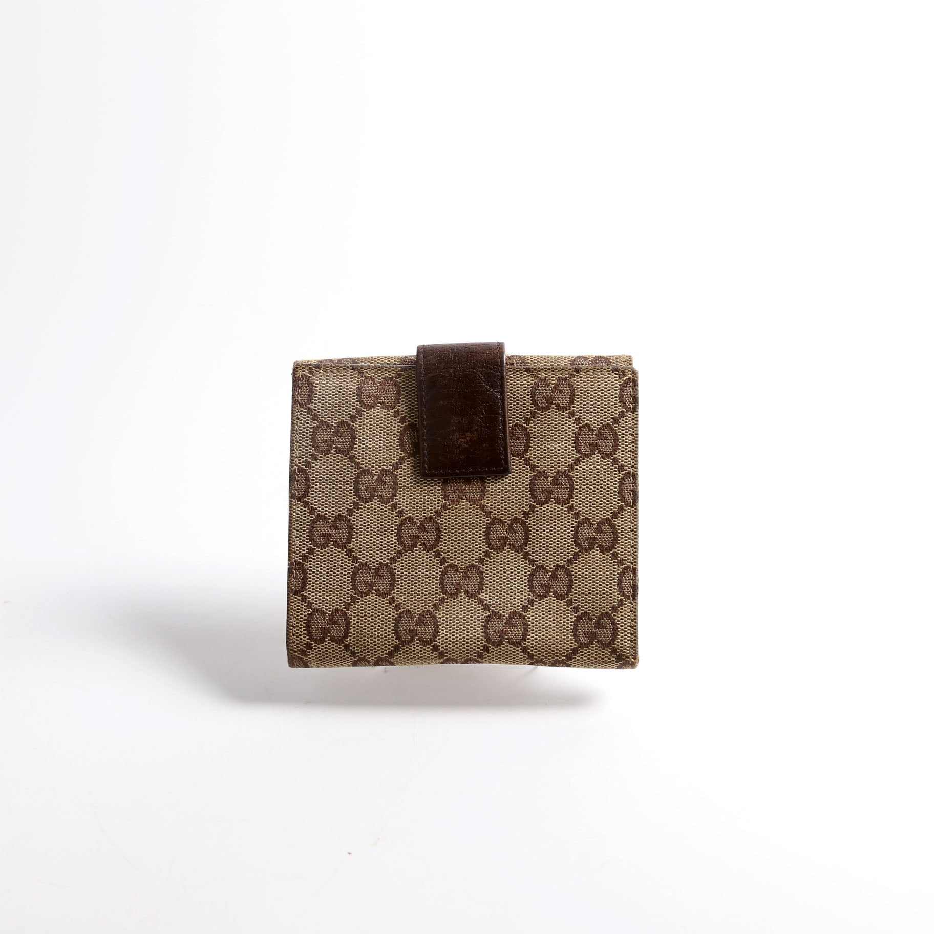 138029 GG Web Horsebit Compact Wallet