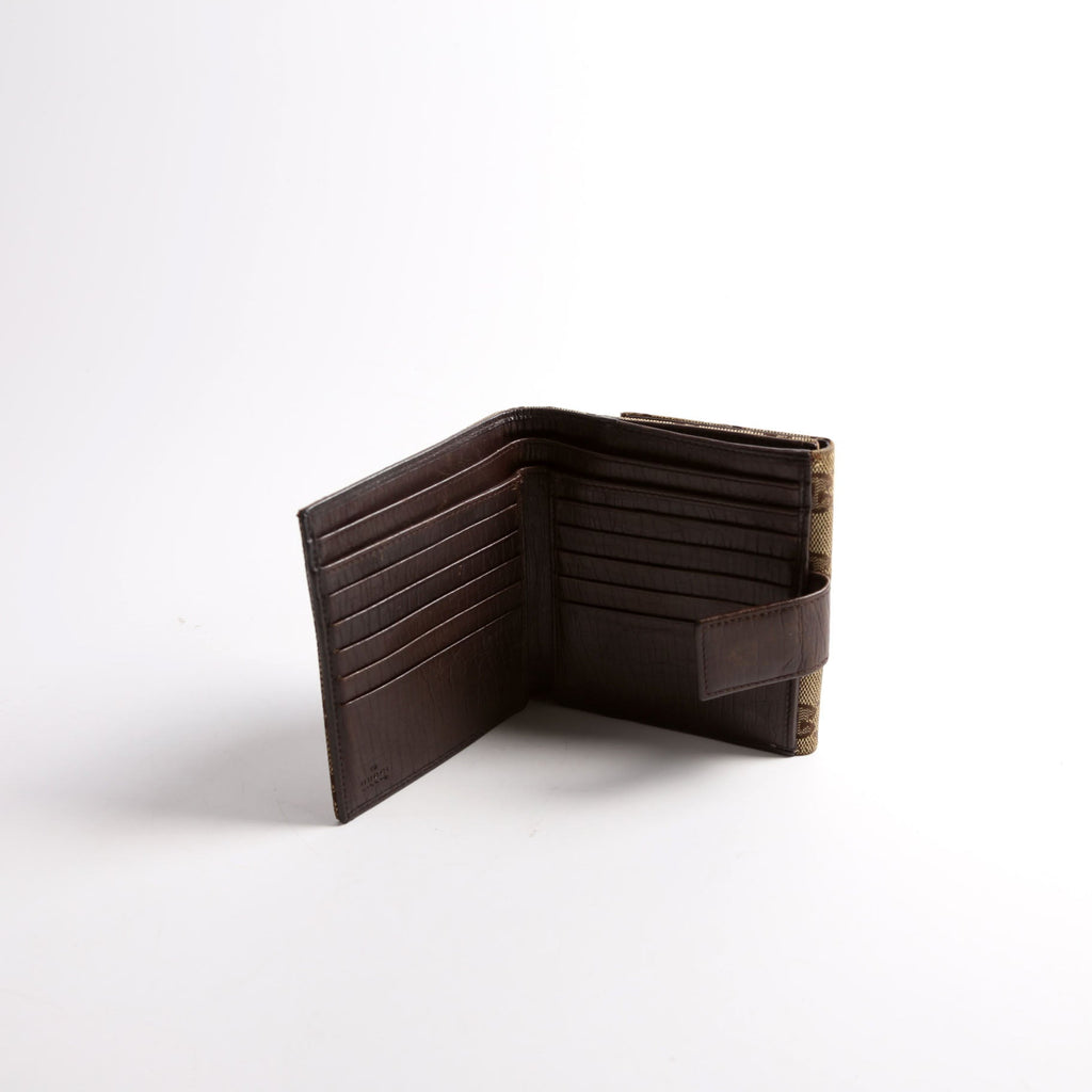 138029 GG Web Horsebit Compact Wallet