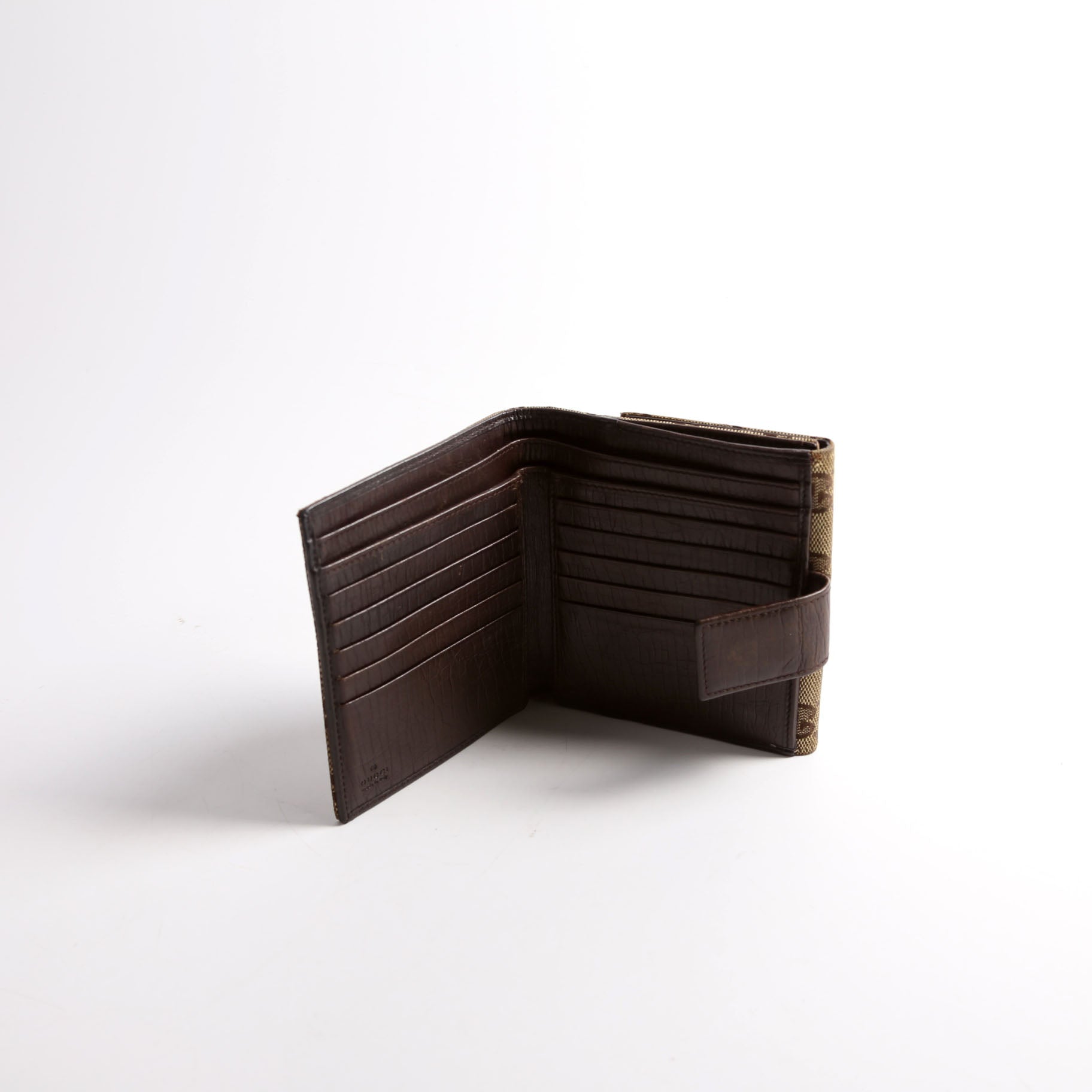 138029 GG Web Horsebit Compact Wallet