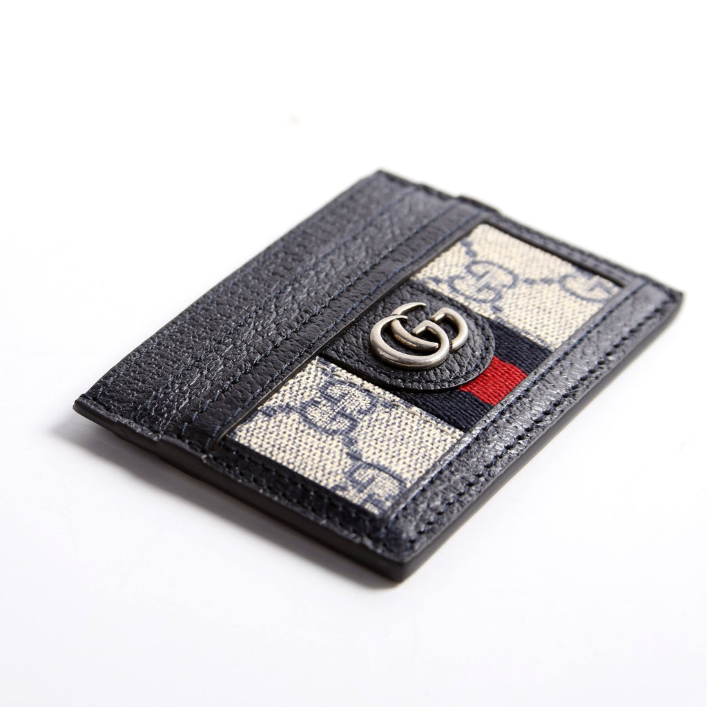 523159 Ophidia GG Card Case Navy