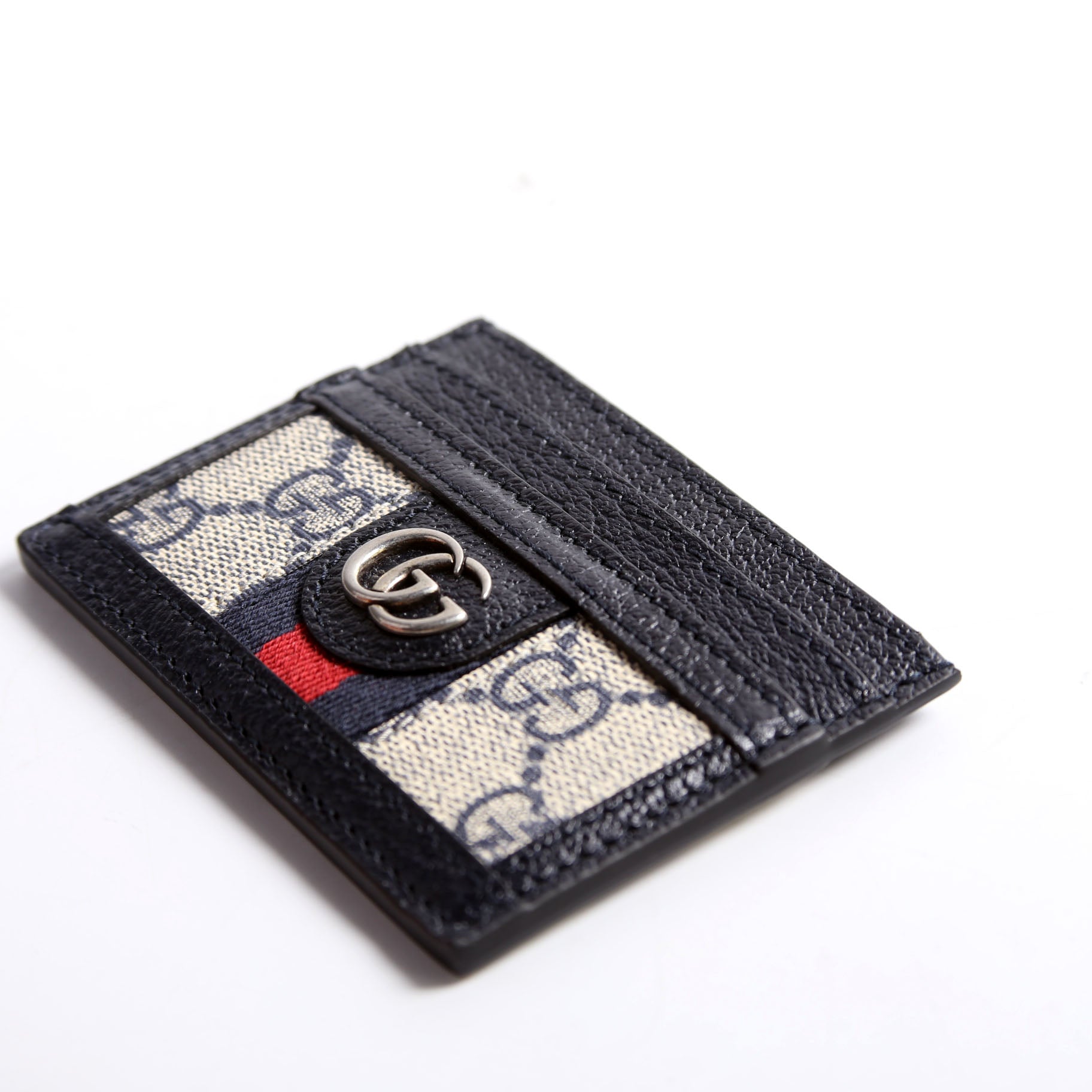 523159 Ophidia GG Card Case Navy