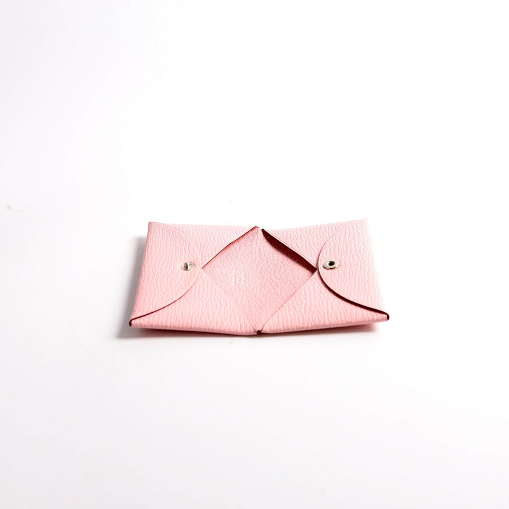 Hermes Calvi Card Case Pink