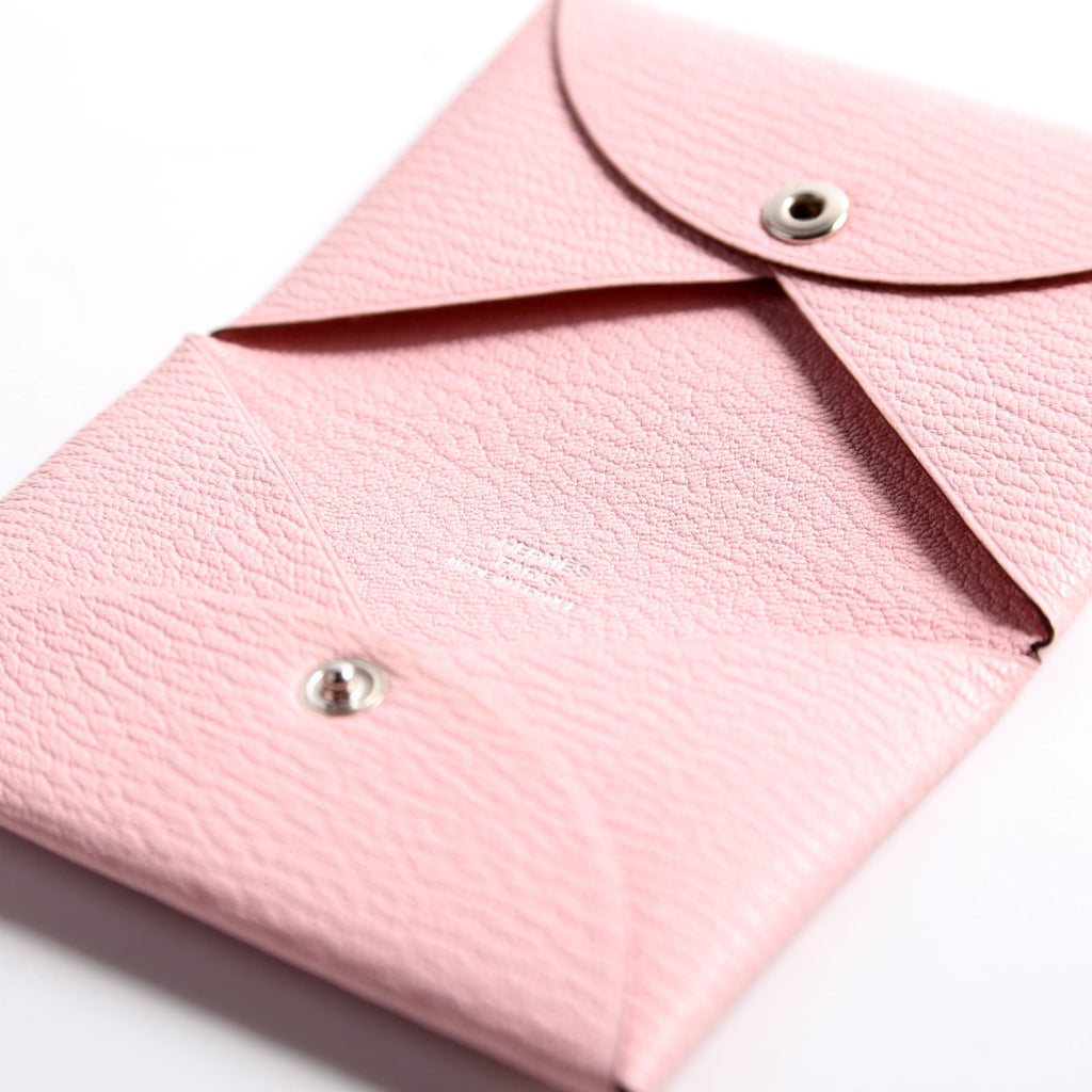 Hermes Calvi Card Case Pink