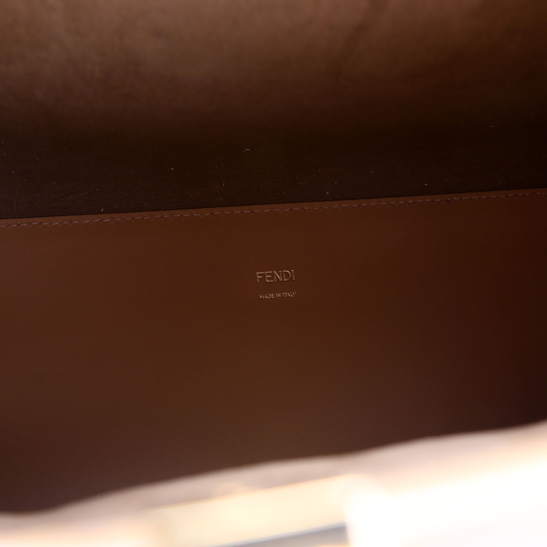 Fendi 8BH386 Sunshine Shopper Medium Leather Tan