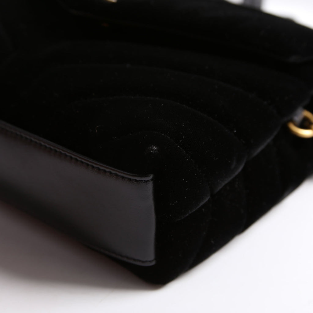 LouLou Satchel Top Crossbody Velvet 467072 Black