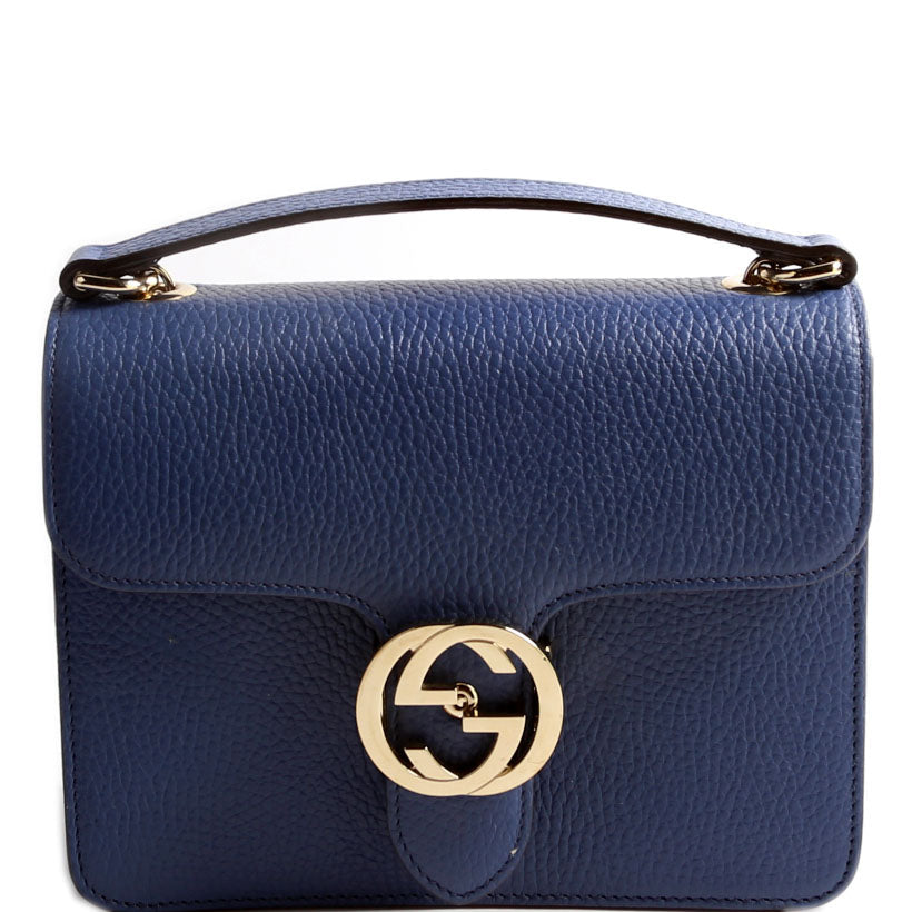 Gucci 510304 Interlock Small Crossbody Blue