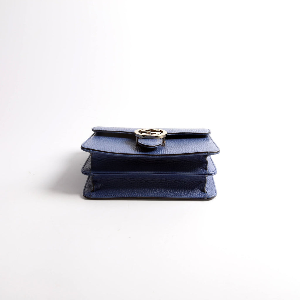 Gucci 510304 Interlock Small Crossbody Blue