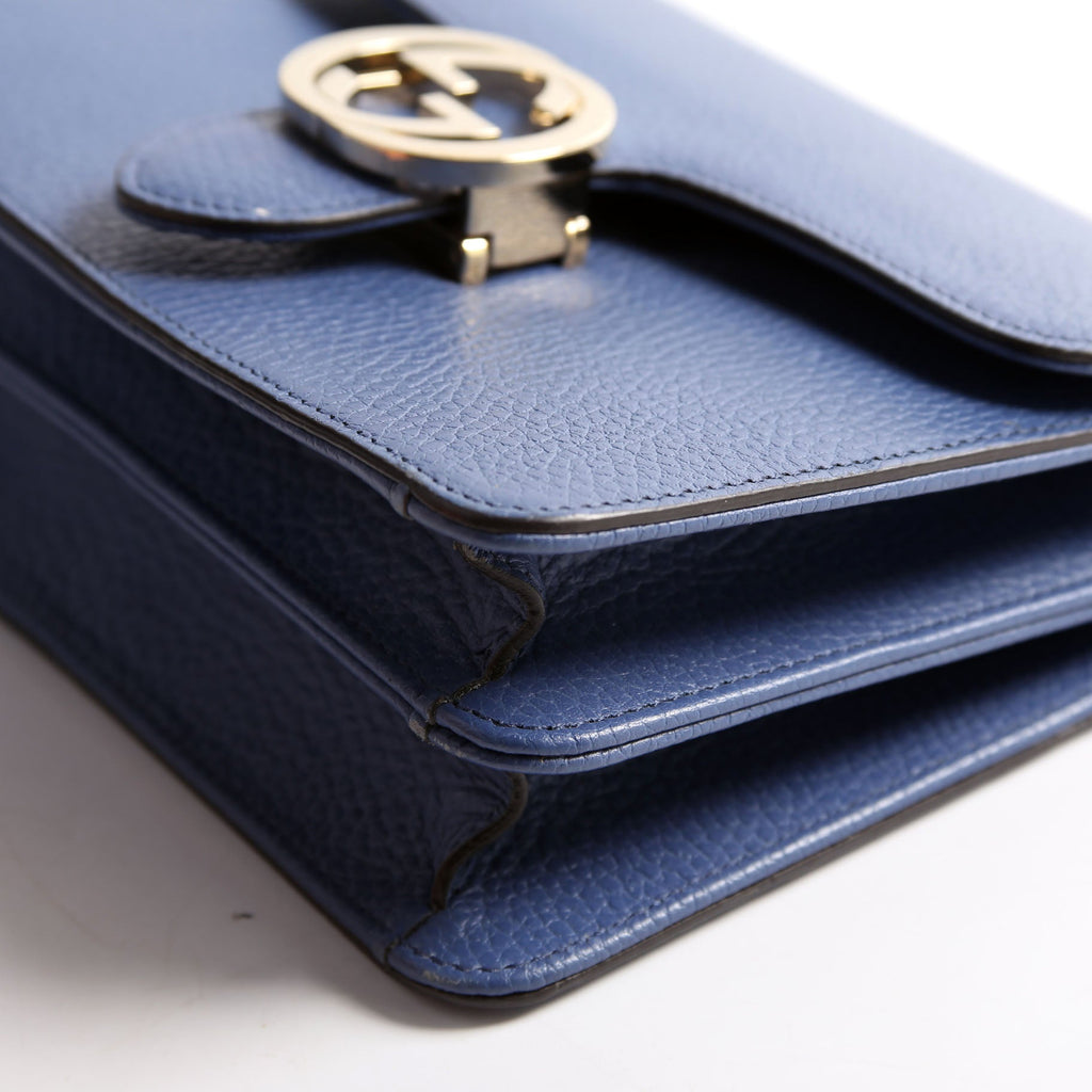 Gucci 510304 Interlock Small Crossbody Blue