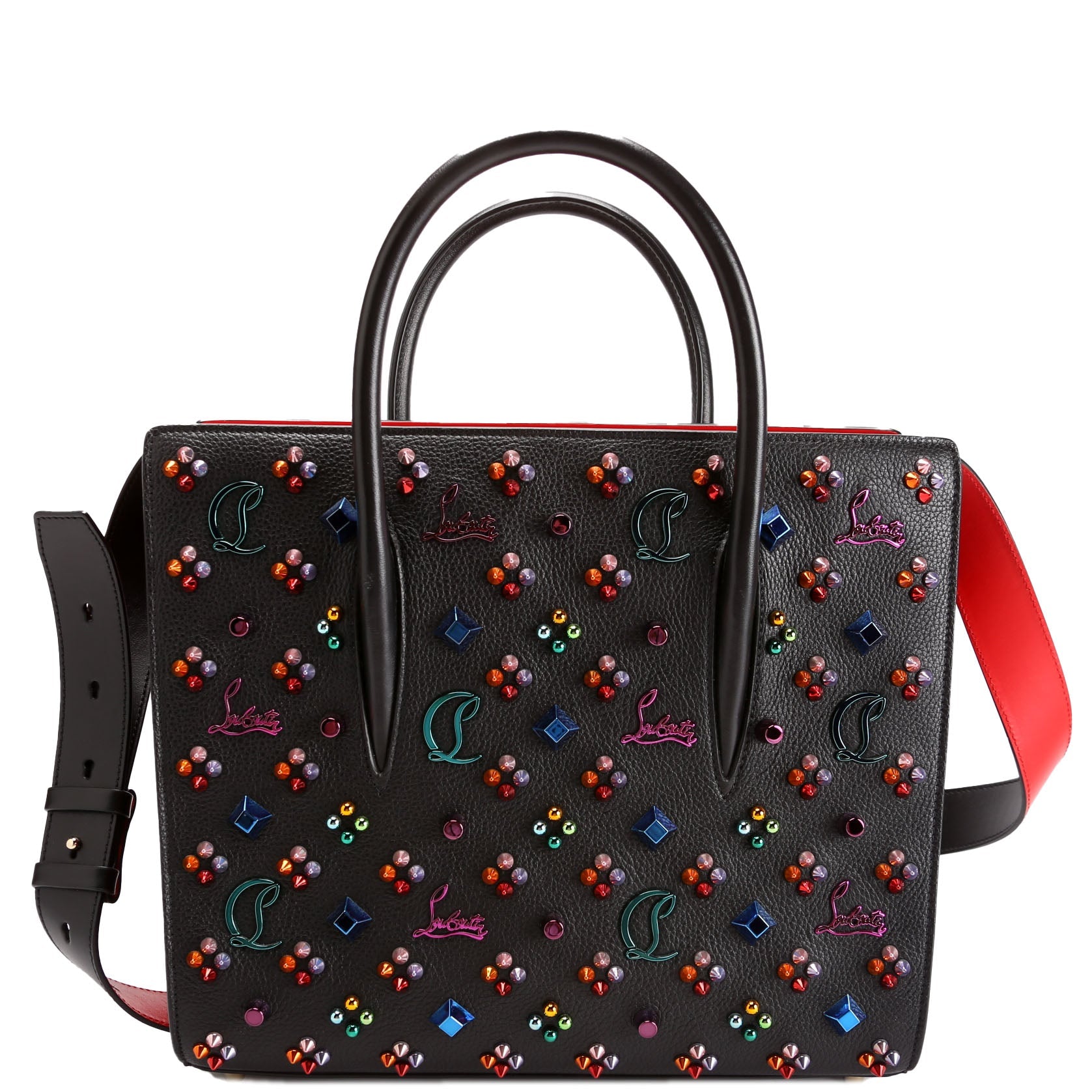 Paloma Medium Satchel Calfskin Spikes Loubinthesky
