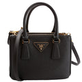 1BA906 Saffiano Lux Galleria Mini Black