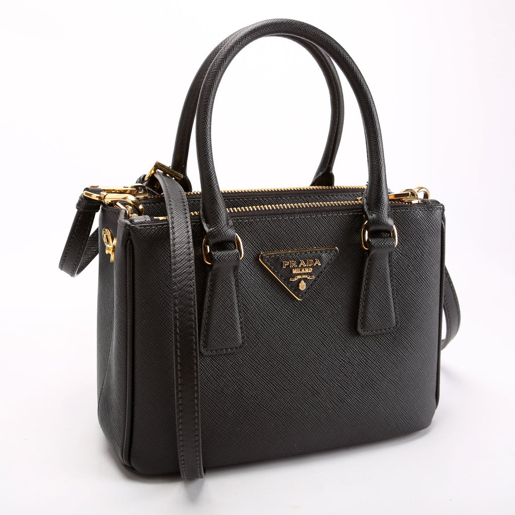 1BA906 Saffiano Lux Galleria Mini Black