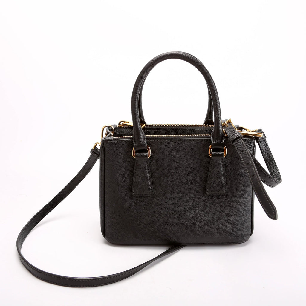 1BA906 Saffiano Lux Galleria Mini Black