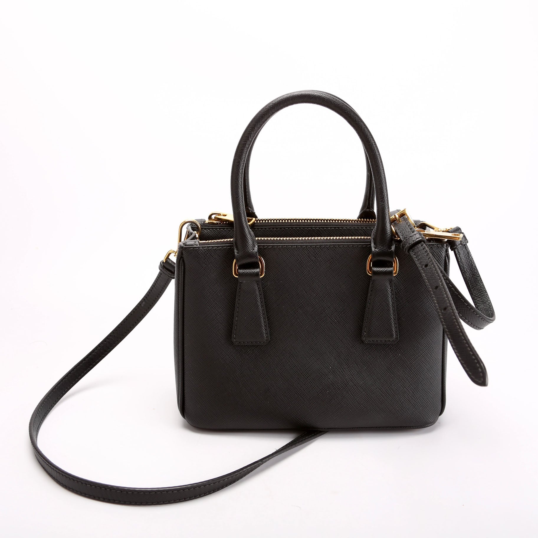 1BA906 Saffiano Lux Galleria Mini Black
