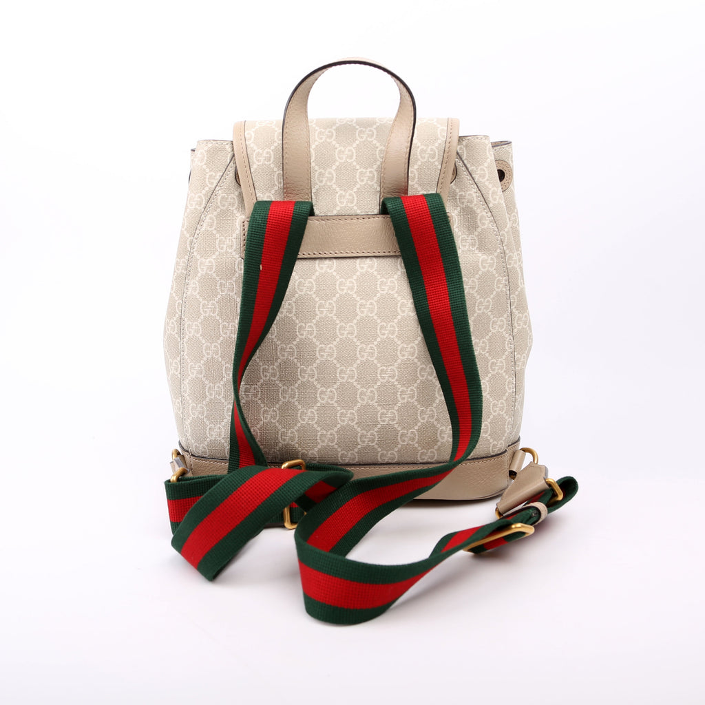 674147 GG Supreme Buckle Backpack Beige