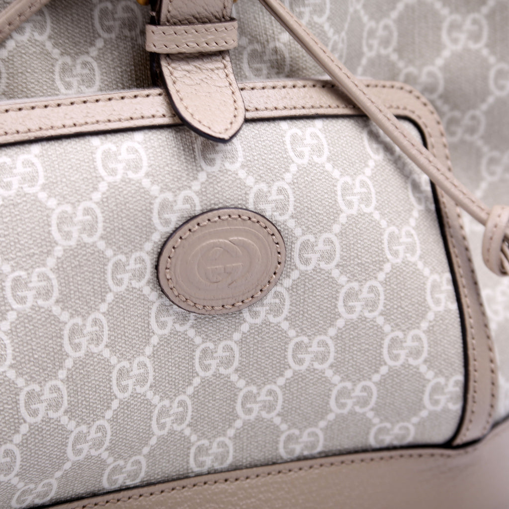 674147 GG Supreme Buckle Backpack Beige