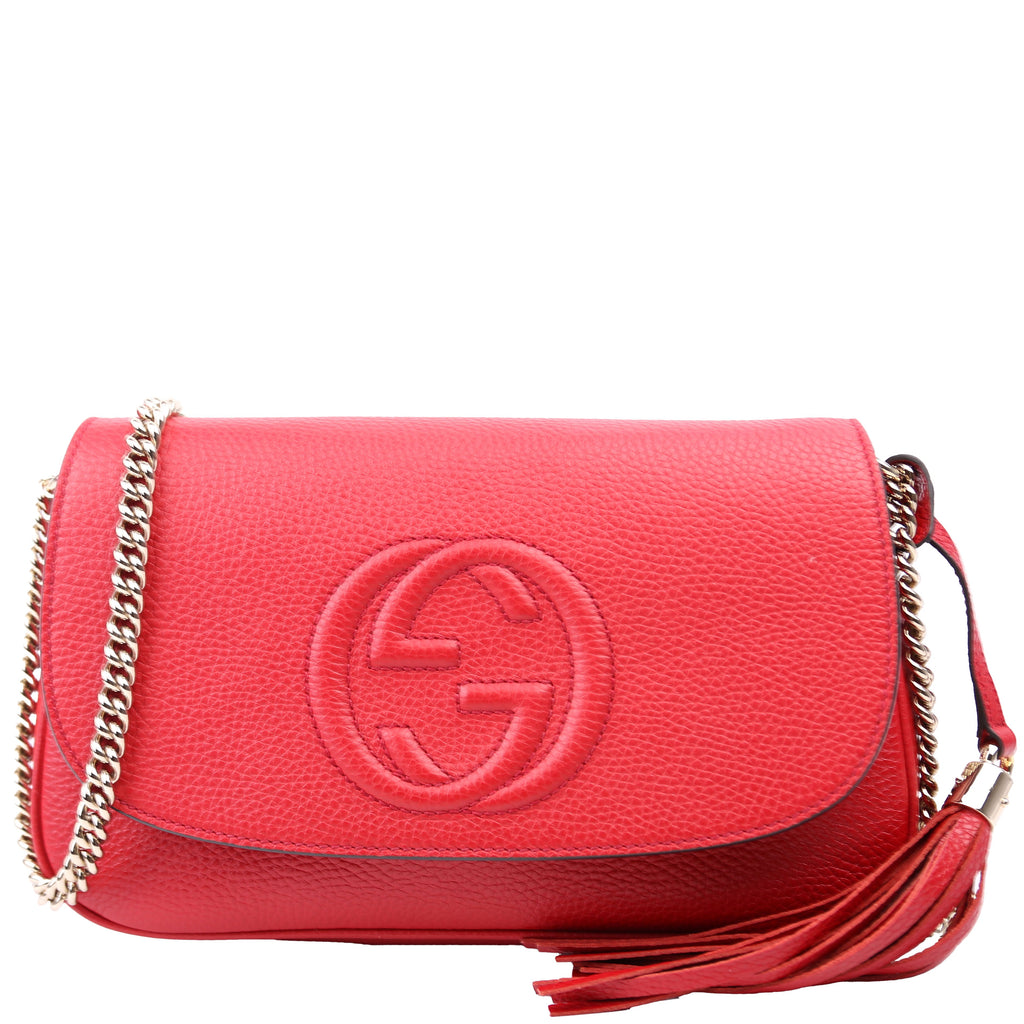 336752 Soho Chain Crossbody Medium Red